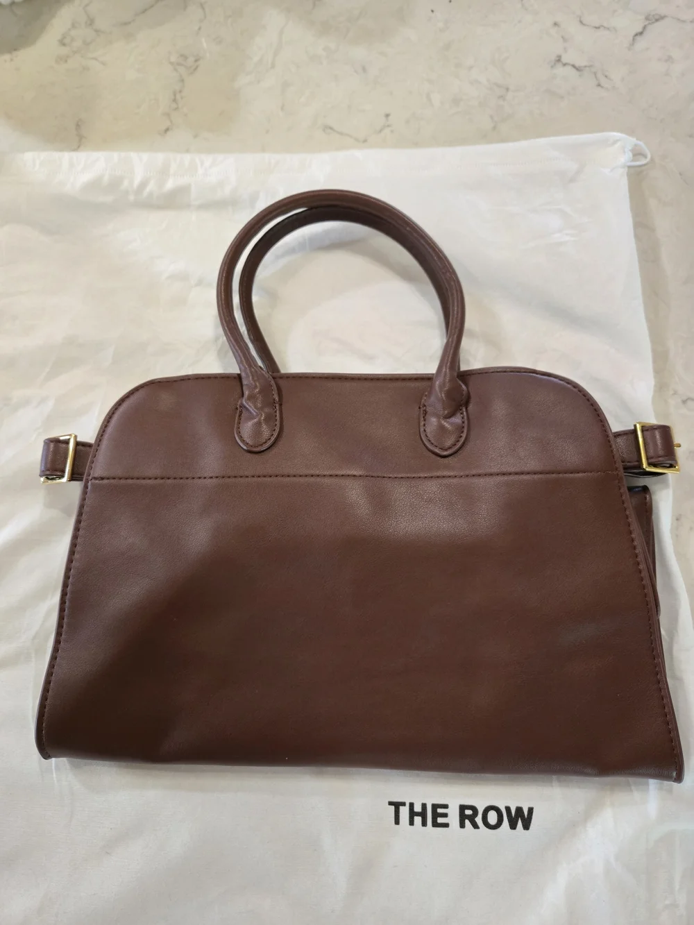 The Row Brown Leather Top-Handle Bag